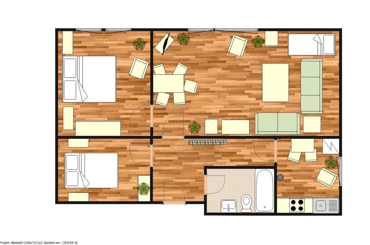 Kuenstler Ferienwohnung 3 Zimmer Kueche Bad Zentrale Lage Wulsbuttel Ngoại thất bức ảnh